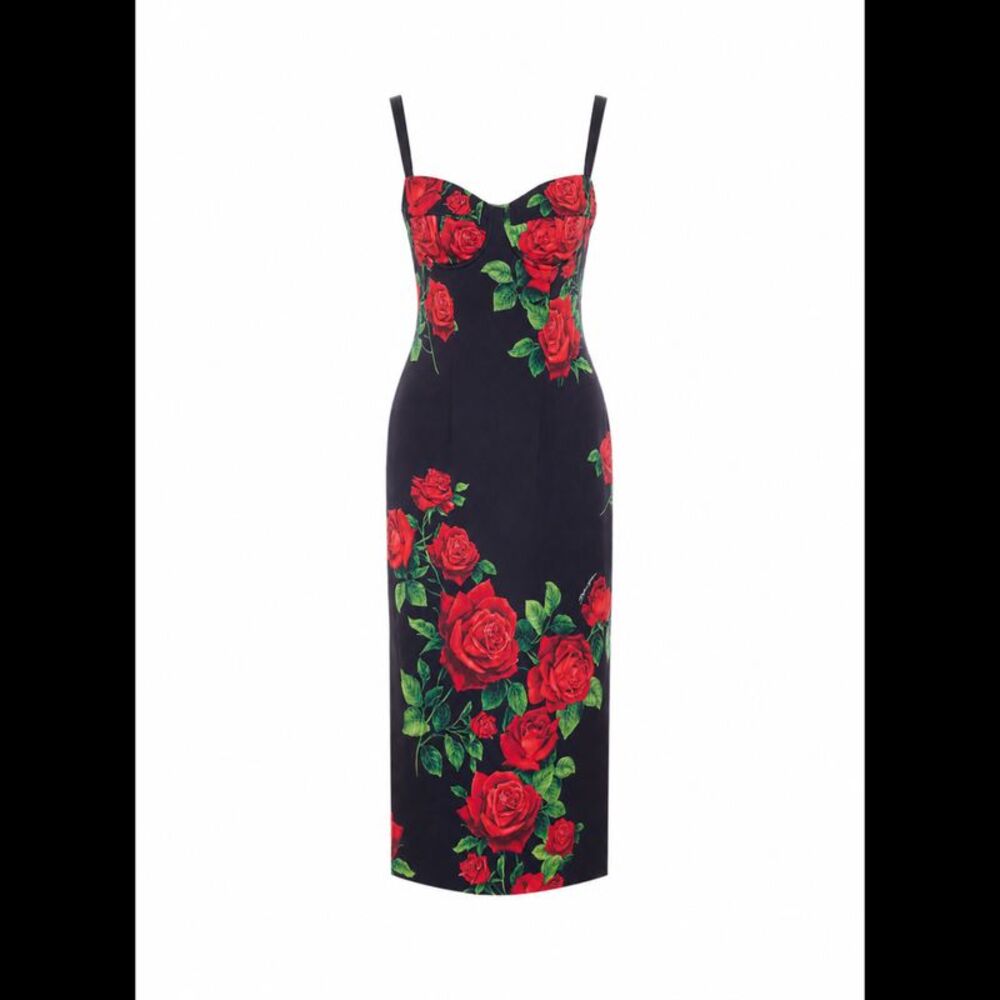 Dolce&Gabbana Women Roses Print Satin Dress